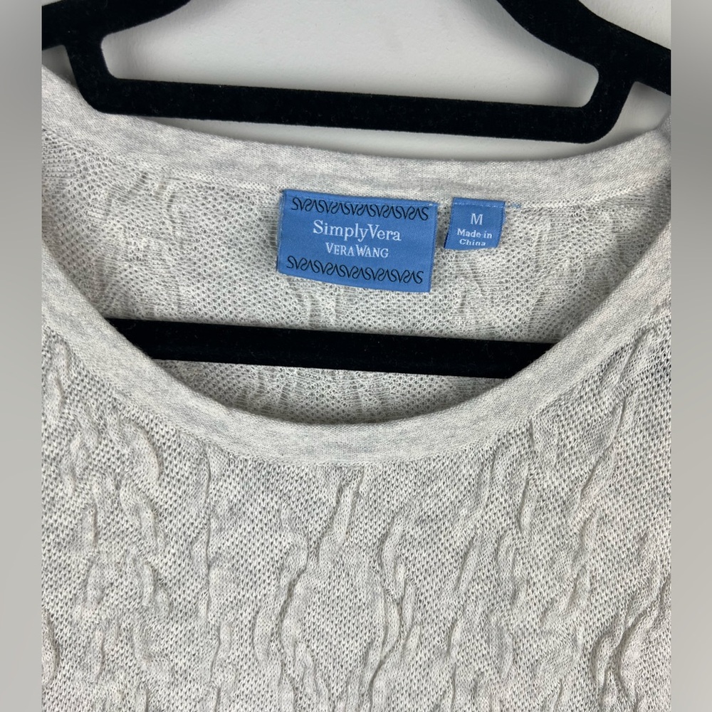 Simply Vera Light Gray Textured Sweater size meduim - Picture 8 of 8